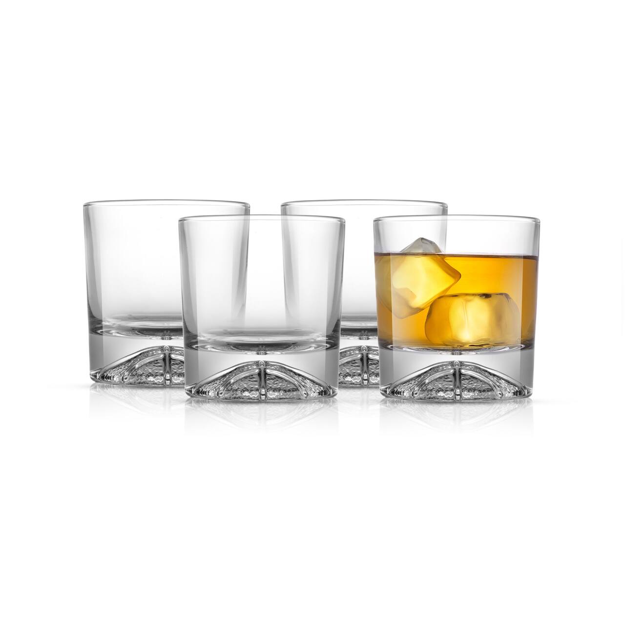 JoyJolt® 10oz. Swish Crystal Basketball Double Old Fashioned Tumblers, 4ct.